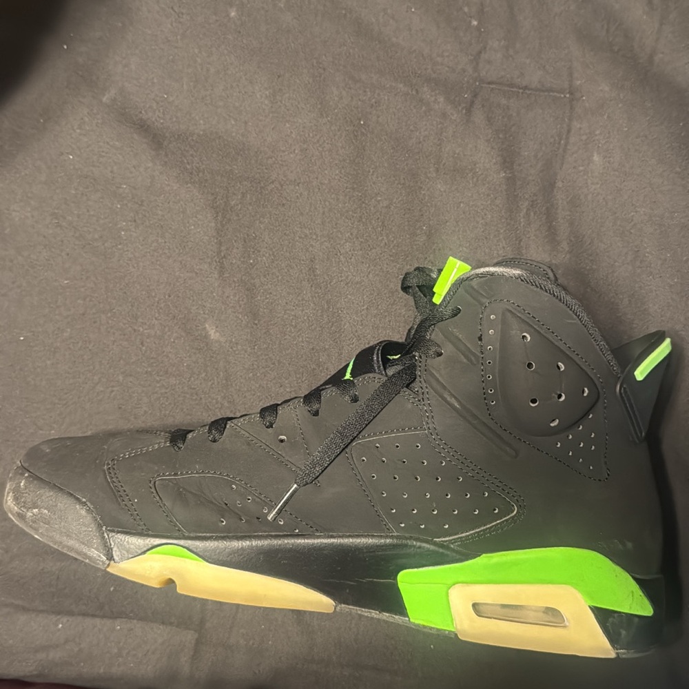 Black and Green High-Top Sneakers